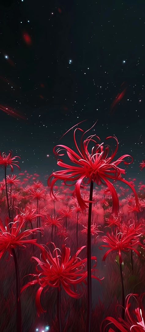 Macbook Air Wallpaper, Lily Wallpaper, Red Spider Lily, Wallpaper Macbook, Wallpaper Estetika, Wallpaper Homescreen, Wallpaper Halloween, Macbook Wallpaper, Anime Artwork Wallpaper