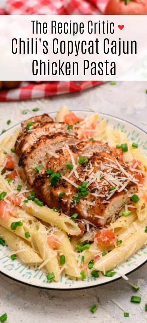 Cajun chicken pasta is so creamy and rich with a spicy kick that keeps you digging in for more.  It is a great way to mix up your usual weekly meals.  The cajun spice will wake up your tastebuds and your night! It is a meal you will be excited to make and even more excited to eat! Chili’s Cajun Chicken Pasta, Copycat Chili’s Cajun Pasta, Copycat Chilis Cajun Chicken Alfredo, Applebees Cajun Chicken Pasta, Chilis Cajun Chicken Pasta Copycat, Cajun Chicken Pasta Chilis Copycat, O'charleys Cajun Chicken Pasta, Cajun Chicken Tortellini Recipes, Cajun Chicken Pasta Chilis