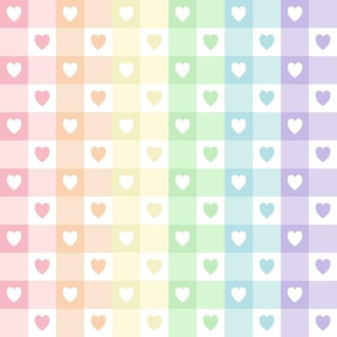 Abstract geometric vector pattern with hearts in rainbow pastel colors, pink, orange, yellow, green, blue, purple. Seamless summer grid pattern for gift paper, mat, fabric, textile. Colorful Scrapbook, Background Editing, Grid Wallpaper, Scrapbook Images, Pattern Design Inspiration, Rainbow Pastel, Pastel Designs, Geometric Vector, Kids Print