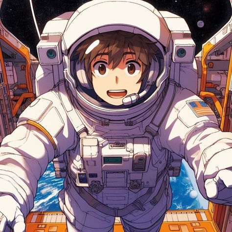 Scott Pilgrim in space suit in space as astronaut Astronaut Suit, Anime Illustration, Reference Drawing, Body Reference Drawing, Space Suit, Scott Pilgrim, Body Reference, In Space, Pose Reference