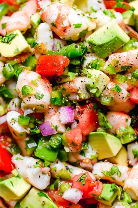 Zesty Shrimp And Avocado Salad, Shrimp Salad With Avocado, Shrimp Avacoda Tomato Salad, Shrimp Dinner Salad, Shrimp Avacodo Recipe, Zesty Lime Shrimp And Avocado Salad, Shrimp Avacoda Salad, Chopped Shrimp Salad, Mexican Shrimp Avocado Salad