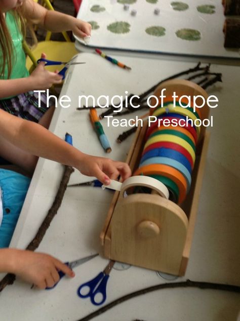 The magic of tape – Teach Preschool Teach Preschool, Colored Tape, Preschool Fine Motor, Classroom Organisation, Preschool Class, Teaching Preschool, Fine Motor Activities, Preschool Classroom, Roll Holder