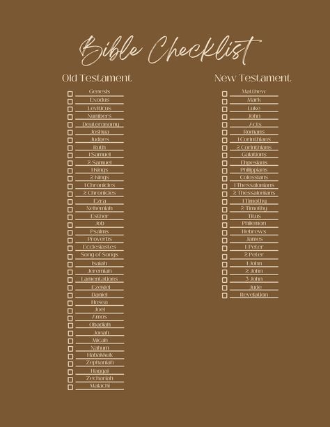 Bible Chapter Checklist, Books Of The Bible Checklist, Bible Table Of Contents, Bible Checklist, Growing Mustard, Bible Reading Checklist, Jeremiah 2, 2 Samuel, Bible Reading