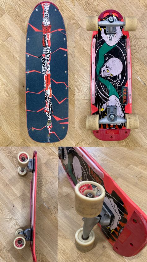 Roller Derby crappy 80s skateboard customsied to an Awesome Crappy Cruiser Surfskate 80s Skateboard, Cruiser Skateboard, Old School Skateboards, Cruiser Skateboards, Cool Skateboards, Skateboard Art, Roller Derby, Skateboard Decks, Endless Summer