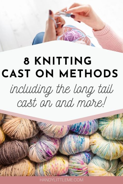 Knitting Cast On Methods, Cable Cast On, Cast On Knitting, Knitting Hacks, Knitting Help, Knitting Basics, Knitting Instructions, Sock Knitting Patterns, Knit Stitch Patterns