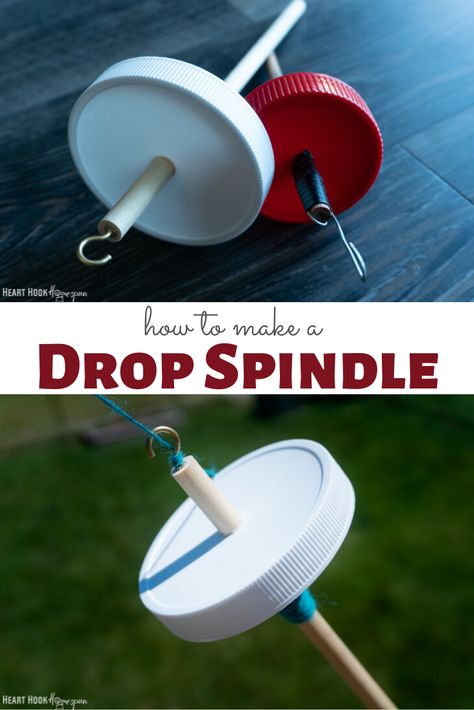 Homemade Drop Spindle, How To Make A Drop Spindle, Diy Drop Spindle How To Make, How To Spin Yarn By Hand, Diy Drop Spindle, Drop Spindle Diy, Spinning Yarn Drop Spindle, Spinning Yarn Fiber, Drop Spindles