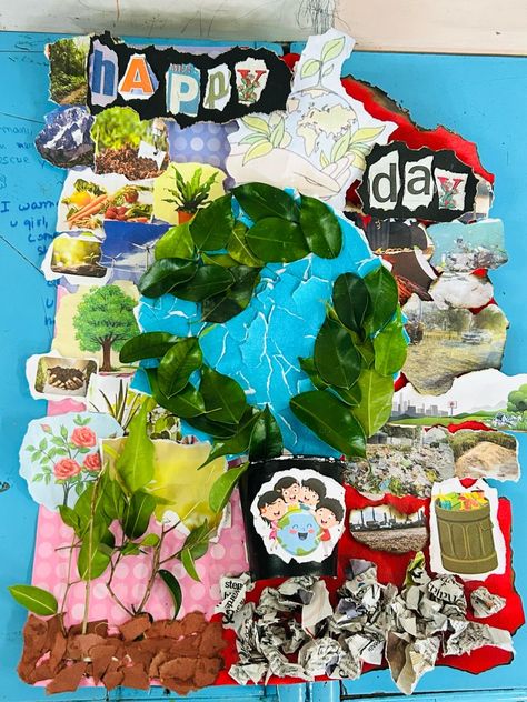 Collage Making Ideas For Competition, Save Mother Earth Poster, Mother And Baby Animals, Art Competition Ideas, Earth Day Posters, Earth Drawings, Save Mother Earth, Nature Story, Earth Poster