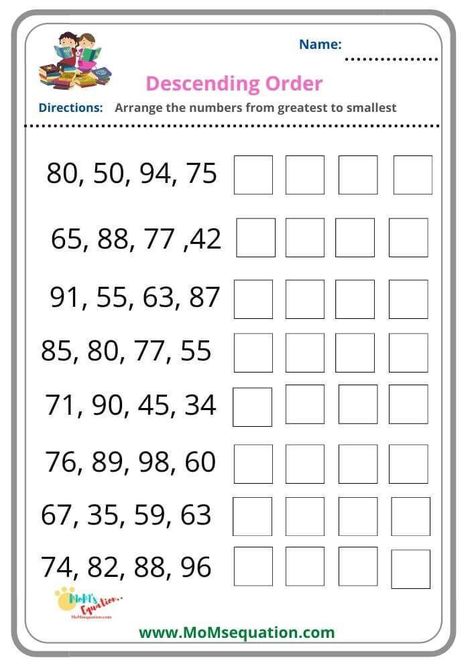 Ascending and Descending order worksheet pack Descending Order Worksheet Grade 1, Ascending Order Worksheet, Descending Order Worksheet, Ascending And Descending Order Worksheet, Ascending And Descending Order, Ascending Order, Math Worksheets For Kids, Ital Food, Fun Math Worksheets