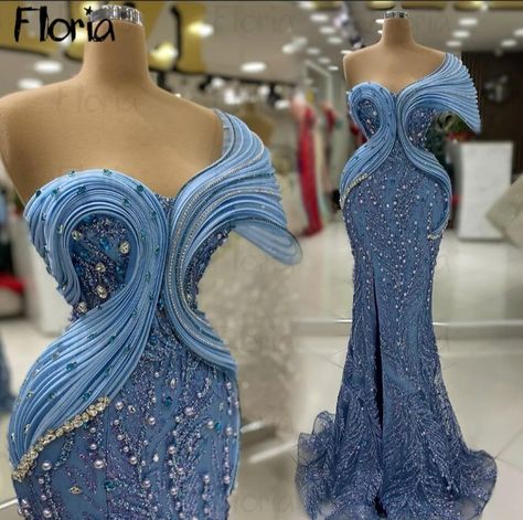 Formal Dresses Mermaid, Award Show Dresses, Dresses For Special Occasions, Colored Wedding Dress, African Wedding Attire, One Shoulder Prom Dress, Classy Gowns, Celebrity Gowns, Gala Fashion