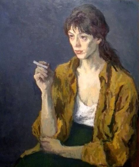 Social Realism, Woman With Cigarette. Image: Wikipedia. A Woman