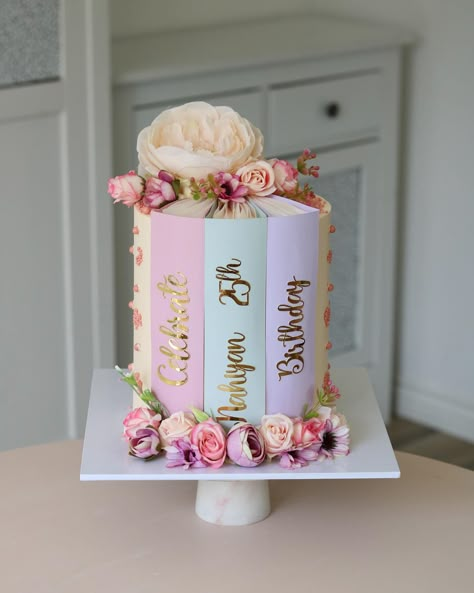 𝗘𝘀𝘁𝗵𝗲𝗿 𝗝𝘂𝗱𝗴𝗲 🩷 Cakes by Estee | Absolutely loved making this book cake! 🩷🫶🏻🌸 Thank you to my loyal and lovely clients who keep trusting me to do what I do! Thanks 🙏… | Instagram Cake Book Design Ideas, Book Cake Ideas Birthday, Book Cake Design, Paralegal Graduation, 2023 Cakes, Books Cake, Book Birthday Party, Nurse Grad Parties, Book Cakes