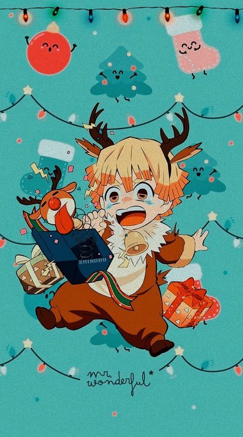 Christmas Aesthetic Anime Wallpaper, Anime Christmas Wallpaper Aesthetic, Anime Christmas Wallpaper Iphone, Demon Slayer Christmas Wallpaper, Christmas Anime Wallpaper, Demon Slayer Christmas, Christmas Wallpaper Anime, Wallpaper Website, Christmas Tree Drawing