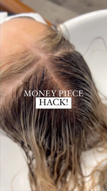 Small Money Piece Hair Blonde, Mini Money Piece Hair, Money Piece Ponytail, Money Piece Hair Medium Length, At Home Money Piece Hair, Moneypiece Bangs, Money Piece Diy, Money Piece Fringe, How To Do Money Piece Hair At Home