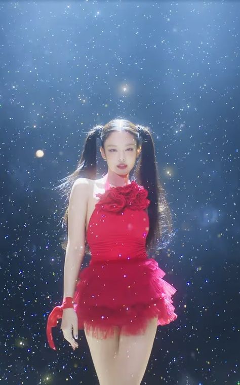 Chanel Rose, Jennie Coachella, Dara Kpop, Jennie Kim Blackpink, Blackpink Video, Dance Performance, Red Outfit, Blackpink Photos, Black Pink Kpop