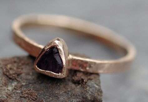 You lucky February babies have amethyst as your birthstone 💜. I love this purple semi-precious gemstone faceted, cabbed, or in the rough, like this raw amethyst and hammered 18k rose gold ring I made way back in my jeweller olden days. #amethyst #february #februarybirthstone #specimental #raw #rough #uncutgems #purple #birthstonering February Baby, Olden Days, Raw Amethyst, February Birth Stone, Birthstone Ring, Semi Precious Gemstones, 18k Rose Gold, Rose Gold Ring, Gold Ring