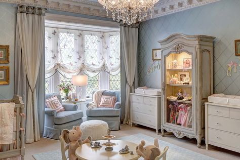 Mansion in May Designer Show House 2017 - Precious X Two Nursery - Traditional - Nursery - New York - by Karla Trincanello, CID, Interior Decisions, Inc. | Houzz UK Victorian Kids, Nursery Traditional, Transitional Nursery, Luxury Baby Nursery, Baby Girl Nursery Ideas, Royal Nursery, Victorian Nursery, Girl Nursery Ideas, French Nursery