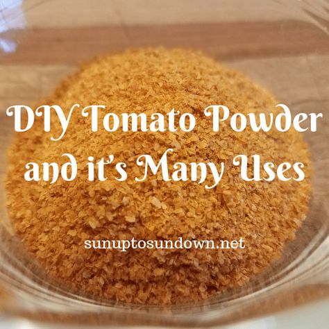 Tomato Powder Recipes, Uses For Tomato Powder, Tomato Powder How To Make, Tomato Powder Uses, Sun Dried Tomato Recipes In Dehydrator, Making Tomato Powder, Dehydrated Roma Tomatoes, Herb Salts, Dehydrating Fruit