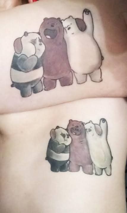 Tatto ideas/sisters/brothers Sisters Tattoo Ideas, 3 Sisters Tattoo, 3 Sisters Tattoo Ideas, Sisters Tattoo, 3 Sisters, Tattoo Ideas, Teddy Bear, Tattoos, Animals