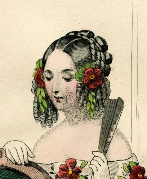 1840s in fashion | Byron's muse 1860s Hairstyles, 1800s Hair, 1840s Fashion, Historical Hairstyles, Vintage People, The Graphics Fairy, Victorian Hairstyles, Victorian Scrap, Angel Images