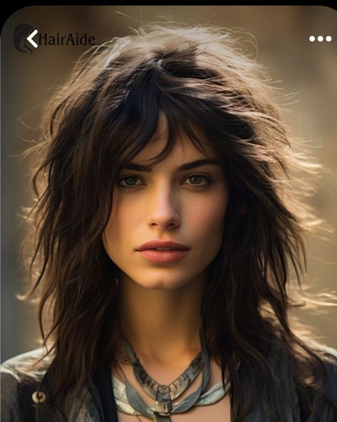 Rocker Hairstyles For Women, Fine Hair Bangs, Witchy Hair, Rocker Hair, Hair Tricks, Rock Hairstyles, Eliza Dushku, Luscious Hair, Bohemian Hairstyles