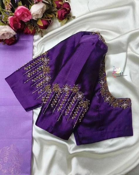 Aari Wrk Blouse Simple Design, Simple Trendy Aari Work Blouse Design, New Trendy Aari Work Blouse Designs, Aari Blouse Designs Latest Wedding, Simple Aari Work Blouse Designs, Vivo Wallpaper, Aari Work Blouse Designs, Exclusive Blouse Designs, Aari Blouses