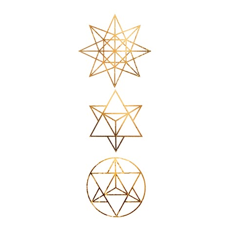 Merkaba Tattoo Design, Merkabah Tattoo, Merkabah Art, Merkabah Sacred Geometry, Merkaba Art, Merkaba Tattoo, Merkaba Symbol, Gold Tattoos, Gold Symbol