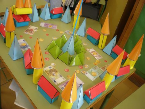 Kids Invention Ideas Projects, 3d Shapes Project, Math City, Mathematics Project, Maths Model, Geometry Project, Shapes Project, Mathematical Shapes, Math Is Everywhere