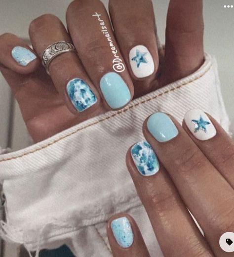 Summery Nails, Simple Acrylic Nails, Cute Gel Nails, Acrylic Nails Coffin Short, Short Acrylic Nails Designs, Short Acrylic, Fire Nails, Funky Nails, Dream Nails