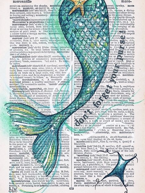 Mermaid Motel Aesthetic: Rhian Wyn Harrison Mermaid Tail Art | Mermaid Art Inspiration | Mermaid Art Ideas | Mermaid Art Examples Mermaid Aesthetic Drawing, Mermaid Tail Drawing, Mermaid Tail Art, Mermaid Journal, Fairy Tattoo Designs, Newspaper Art, Mermaid Drawings, Mermaid Painting, Scratch Art