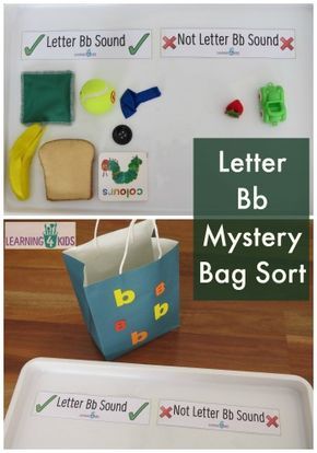 Letter Bb Mystery Bag Sort Free Printable Labels B Activities, Preschool Letter B, Letter B Activities, Prek Literacy, Activities Elementary, Education Games, Leadership Activities, Letters And Sounds, Abc Activities