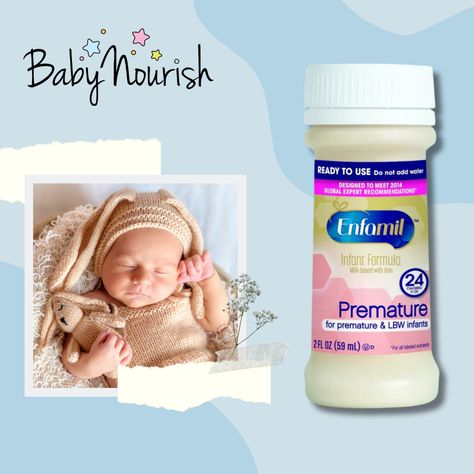 Is your little one a preemie? Try our ready-to-use premature infant formula from Enfamil! This formula is catered to the nutritional needs of preamature or low-birth-weight infants who are not breast fed. How to preapre: just attach the nipple to the bottle, and you are all set! 

#babynourish #infantformula #toddlerformula #liquidelectrolyte #infantsupplements #infantelectrolytes #babyformula Infant Formula, Premature Baby, Baby Formula, Infants, Little One