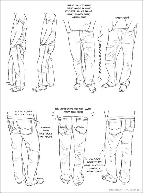 Hands In Pockets, Art Instructions, Drawing Clothes, Drawing Lessons, Drawing Skills, Drawing Poses, Teaching Art, Drawing Tips, Drawing Techniques