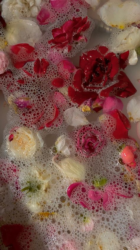 Rose Bath Aesthetic, Flower Bath Aesthetic, Author Photography, Herbal Bath Tea, Rose Petal Bath, Roses Aesthetic, Rose Aesthetic, Iphone Wallpaper Stills, Flower Bath