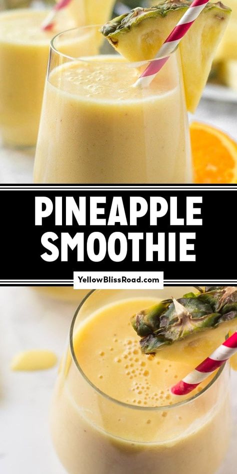 Nutritional Smoothie Recipes, Perfect Smoothie Recipe, The Perfect Smoothie, Yellow Bliss Road, Pineapple Smoothie Recipes, Frozen Drink Recipes, Tea Smoothie, Healthy Fruit Smoothies, Iced Drinks Recipes