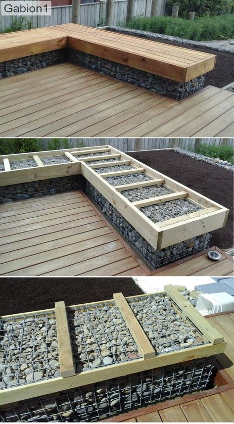 gabion-seat=detail-AW2 Gabion Seating, Backyard Oasis Ideas, Backyard Living, Garden Boxes, Garden Layout, Garden Bench, Backyard Oasis, Diy Backyard, Backyard Landscaping Designs