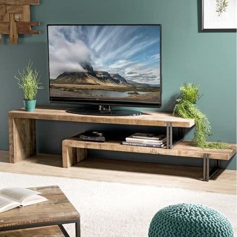 Top 15 Unique DIY TV Stands Ideas 2021 - Tattooed Martha Tv Stand Decor, Suport Tv, Sala Tv, Diy Tv Stand, Wooden Tv Stands, Hemma Diy, Diy Tv, Living Room Tv Stand, Furniture Design Living Room