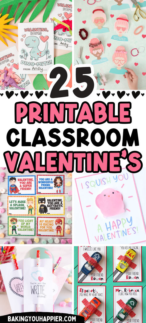 25 Free Printable Valentine Cards, your kids will love handing out these cute cards to their classmates and friends! Valentines For Preschoolers From Teacher, Valentines Toppers Free Printables, Diy Valentines Cards For Kids Classroom Free Printables, Valentines Cards For Kids To Make, Free Valentine Printables For Kids, Valentines Day Crafts For Kids Classroom Free Printable, Printable Valentines Day Cards For Kids, Free Printable Valentine Cards For Kids, Diy Valentines For Kids School