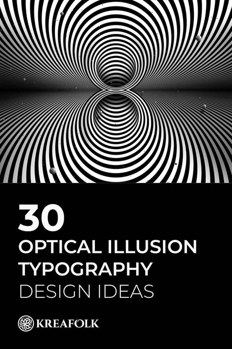 Optical Illusion Typography, Illusion Typography, Visual Illusion Art, Black And White Illusions, Illusion Kunst, Optical Illusions Pictures, Illusion Photography, Illusion Pictures, Circle Graphic Design