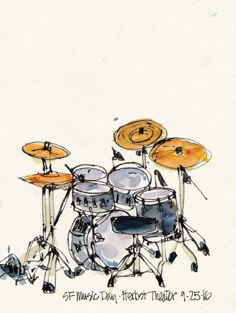 Girl Drummer Drawing, Band Art Drawing, Object To Draw, Concert Drawing, Real Witchcraft, Drum Drawing, Band Drawing, Arte Jazz, Dark Psychology