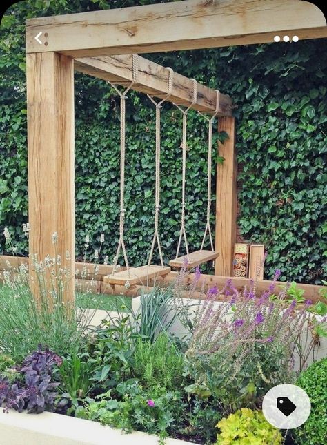 Pergola Decorations, Playground Landscaping, Romantic Backyard, Pergola Diy, Garden Swing Seat, Pergola Design, Garden Area, Backyard Pergola, Garden Swing