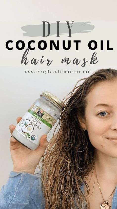 Sharing my best tips for applying an ultra-moisturizing, DIY coconut oil hair mask to help soothe the scalp, help with hair damage, shine, & hydration! #coconutoil #hairmask #DIY Coconut Oil On Hair How To Use, Coconut Hair Mask Diy, Coconut Oil Mask For Hair, Diy Oil Hair Mask, Using Coconut Oil For Hair, Coconut Oil On Scalp, Hair Mask For Shine And Moisture, Scalp Mask For Hair Growth, Diy Hair Moisture Mask