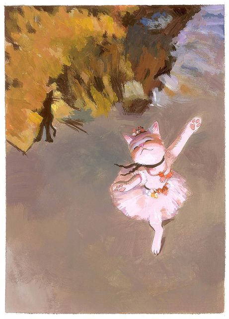 Degas like ballerina kit Ballerina Cat, Ballerina Painting, Cat Illustrations, Dancing Cat, Famous Paintings, Famous Artwork, Cat Artwork, Picture Illustration, Sculpture Painting