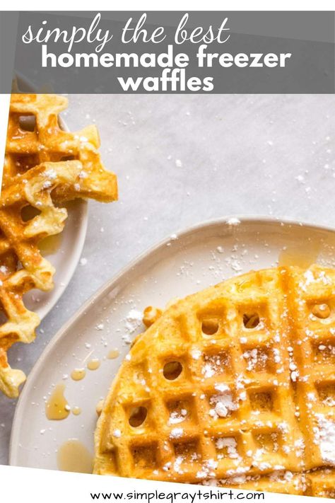 Make Ahead Waffles For A Crowd, Small Batch Of Waffles Recipe, Make Ahead Waffles, Freezing Homemade Waffles, Make Ahead Waffles To Freeze, Freezer Waffles, Cinnamon Waffles Recipe, Make Ahead Waffle Batter, Simple Brunch