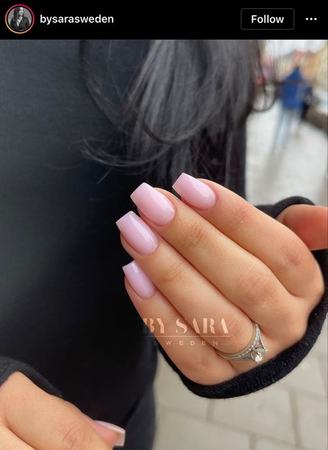 Plain Baby Pink Nails, Soft Pink Square Nails, Basic Square Acrylic Nails, Baby Pink Coffin Acrylic Nails, Coffin Baby Pink Nails, Plain Acrylic Nails Square, Square Light Pink Nails, Light Baby Pink Nails, Light Pink Acrylic Nails Coffin