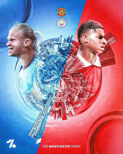 OneFootball on Instagram: "It's derby day in Manchester 😍🔥" Derby Football, Manchester Derby, Joker Iphone Wallpaper, Manchester United Fans, Sport Art, Portfolio Web Design, Sports Graphic Design, Derby Day, Football Design