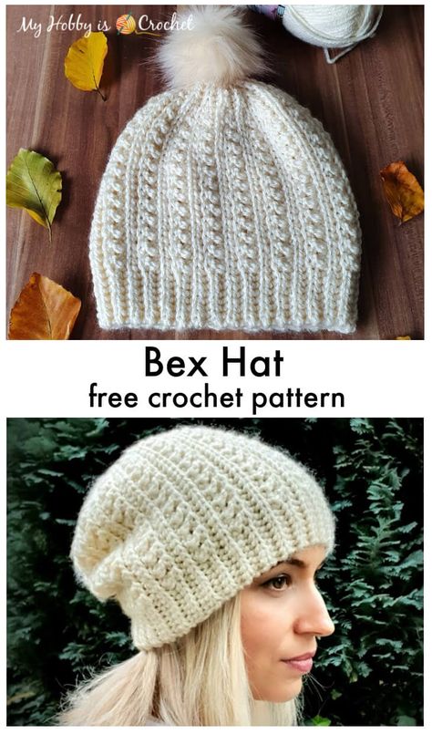 Bex crochet Hat knit-look Crochet Beanie Cap Free Pattern, Crochet Hats Free Pattern Worsted, Sock Yarn Crochet Hat Pattern, Women’s Crochet Hat Pattern, Best Crochet Hat Pattern, Knitted Winter Hats For Women, One Skein Crochet Hat Pattern Free, Slouchie Beanie Pattern, Knit Look Crochet Hat Pattern Free