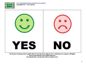 Download and use this product as a visual support or communication device for those requiring additional help answering or responding to yes/no questions. Yes Or No Picture, Data Collection Special Education, Teacher Data, Communication Boards, No Communication, Yes No Questions, Animals Preschool, Communication Cards, Speech Teacher