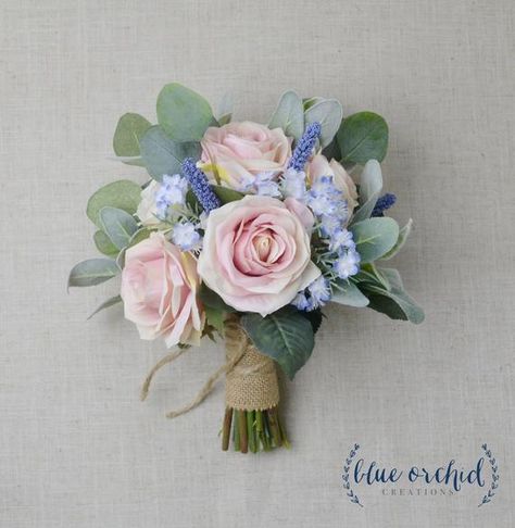 Bridesmaid Bouquet Wedding Flowers Silk Bridesmaid Bouquet | Etsy Bridal Flowers Bouquet Simple, Flowers Bouquet Simple, Bridesmaid Bouquet Blue, Artificial Bouquet Wedding, Bridal Flowers Bouquet, Wedding Flower Guide, Church Wedding Flowers, Cheap Wedding Flowers, Bouquets Ideas