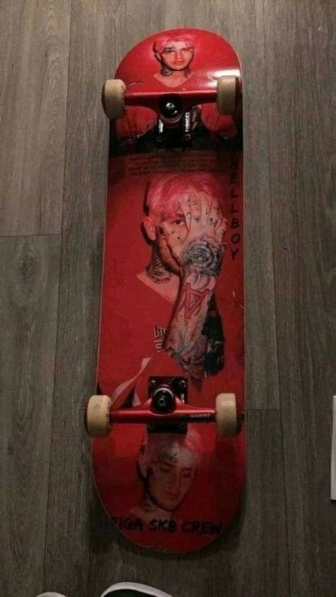 Lil Peep Merch, Lil Peep Lyrics, Lil Peep Hellboy, Skateboard Art Design, Cool Skateboards, Little Bo Peep, Whatsapp Wallpaper, Skateboard Design, Skateboard Art