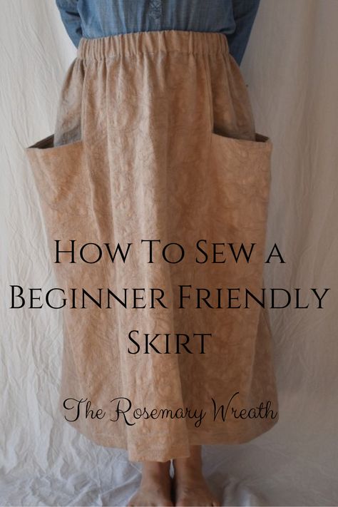 Here is a helpful tutorial that leads a beginner sewist step by step through sewing up The Pocket Skirt from Peppermint Magazine. This skirt is also a great slow sewing pattern because it results in minimal waste of fabric and is ideal for taking time to enjoy the process of sewing. How To Make A Simple Skirt, Sew Long Skirt Pattern, Easiest Skirt To Sew, Easy Sew Skirts For Women, Free Sewing Patterns Skirt, Beginner Skirt Sewing Pattern, Simple Skirt Pattern Diy, Diy Skirt Easy, Patchwork Skirt Diy